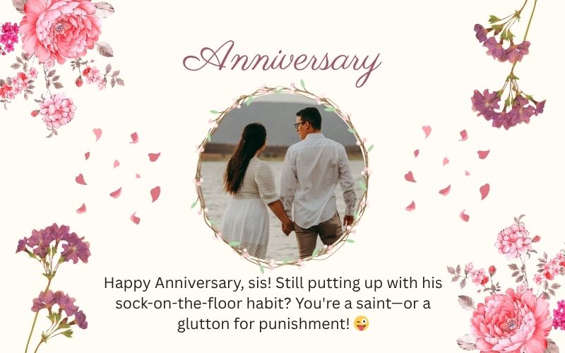 anniversary wishes for sister